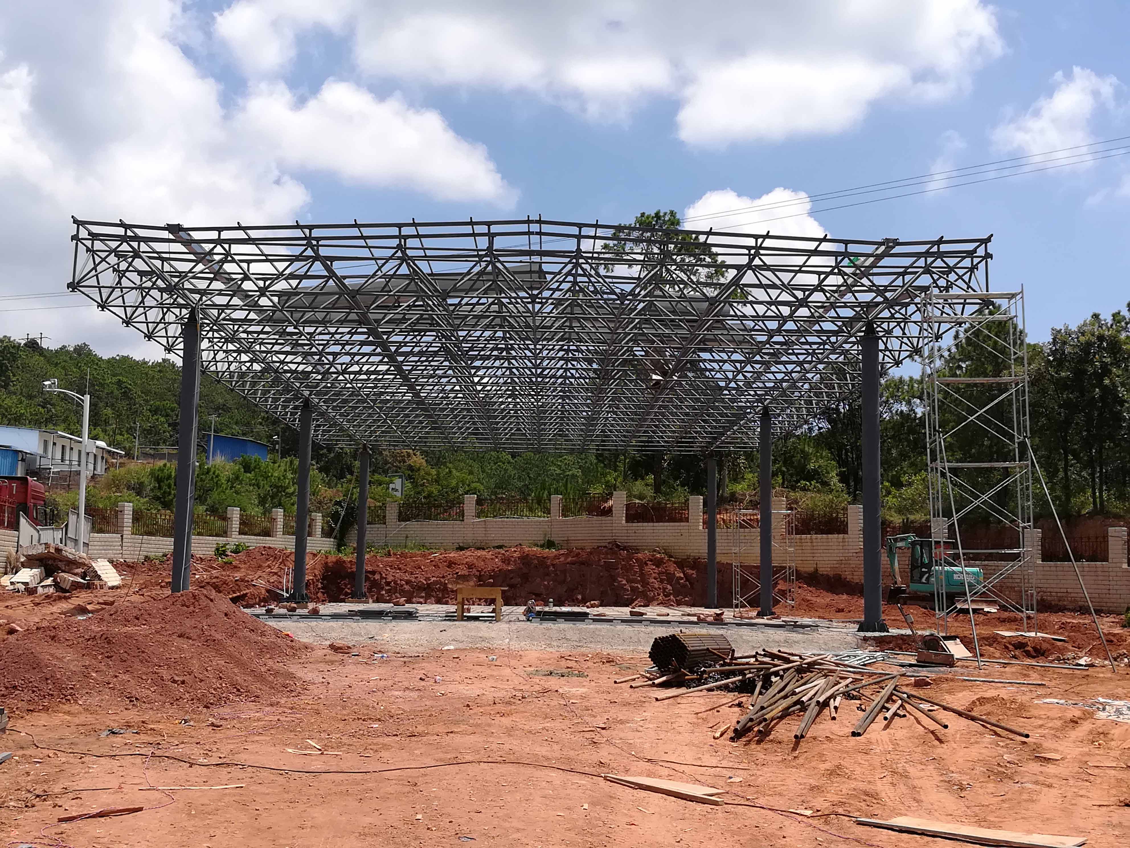 密山加油站网架屋面