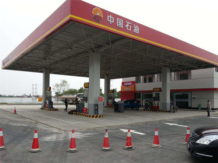 密山加油站钢结构网架案例20