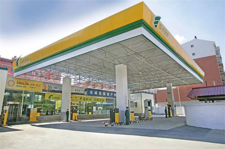 密山加气站钢结构网架案例7